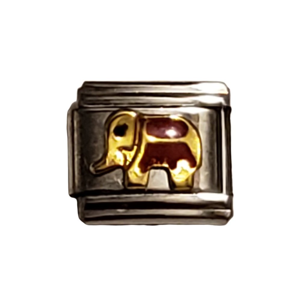 Elephant 9 mm link charm for Italian Charm Bracelet